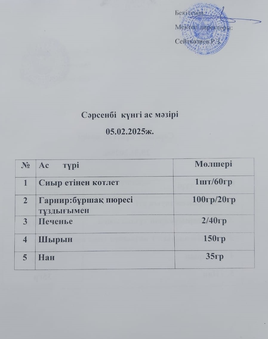 Ас мәзірі