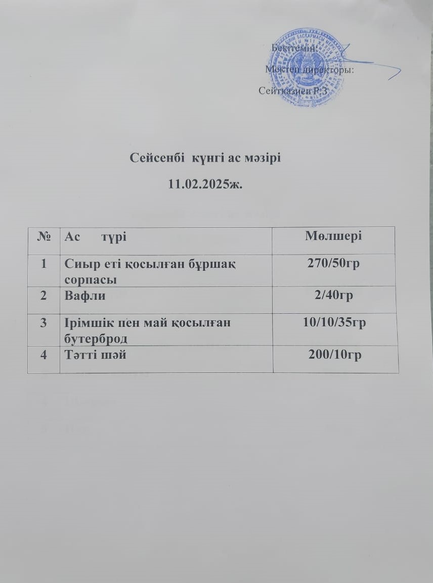 Ас мәзірі