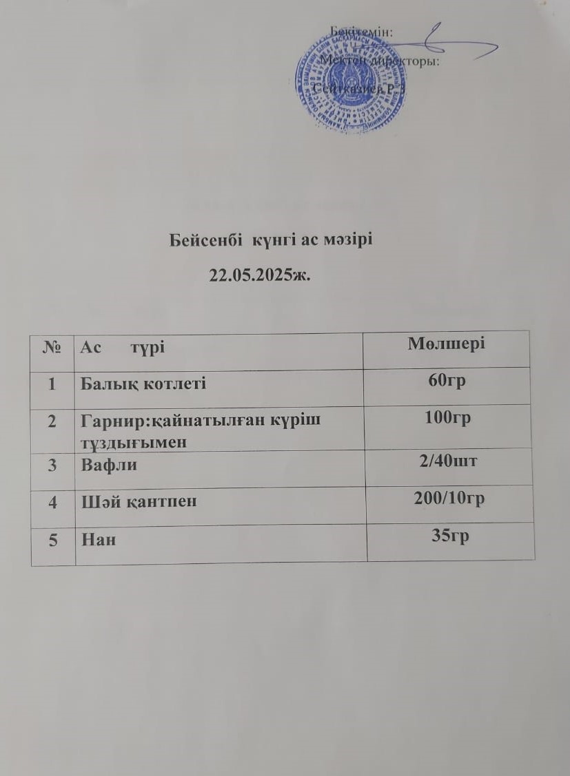 Ас мәзірі